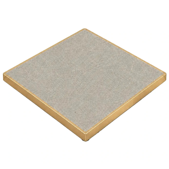 Plateau de table Capri carré – Chant laiton bakélisé