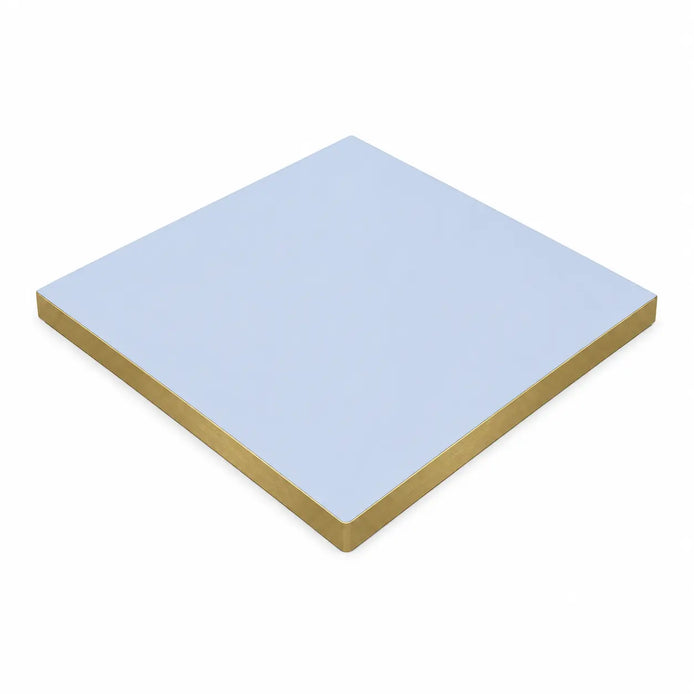 Plateau de table Capri carré – Chant PVC effet laiton