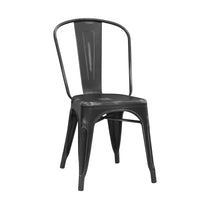 Chaise Rimini — chaise de bar à vin en métal peint à patine texturée
