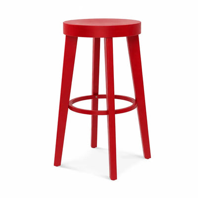 Tabouret Country — tabouret de bistrot en hêtre massif, coloris Rouge