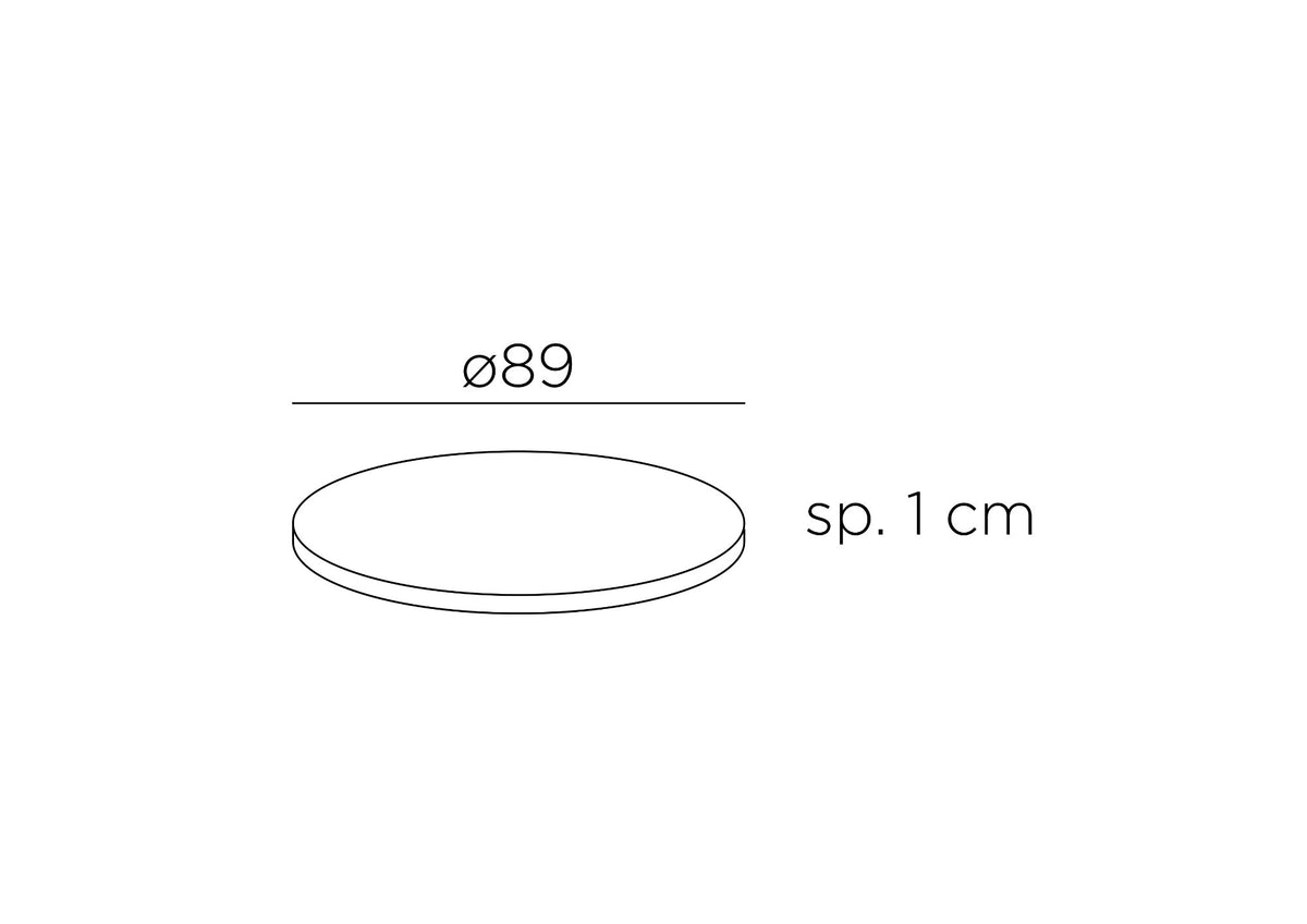 Plateau stratifié rond Nardi Ø90 – dimensions