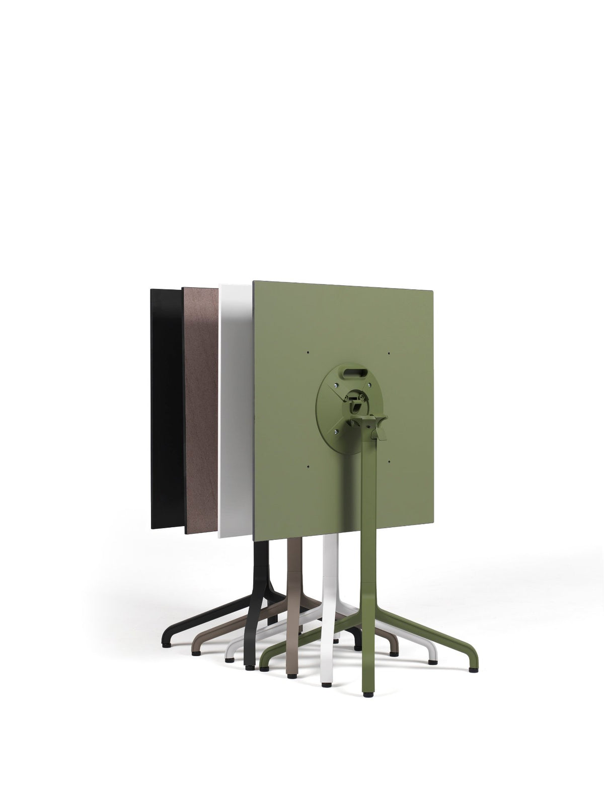 Plateau stratifié carré Nardi 70x70 sur piètement Frasca