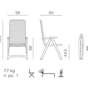 Fauteuil relax Darsena Nardi – dimensions