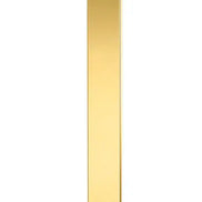 Piètement de table Belloro 73 cm — base inox plaqué laiton à patins réglables