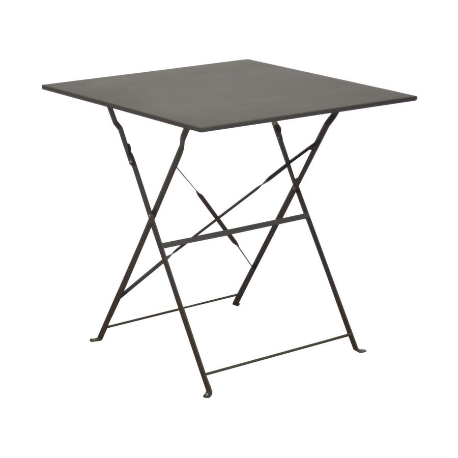 Guéridon Cuba carré — table de bistrot pliante acier pour deux à quatre couverts