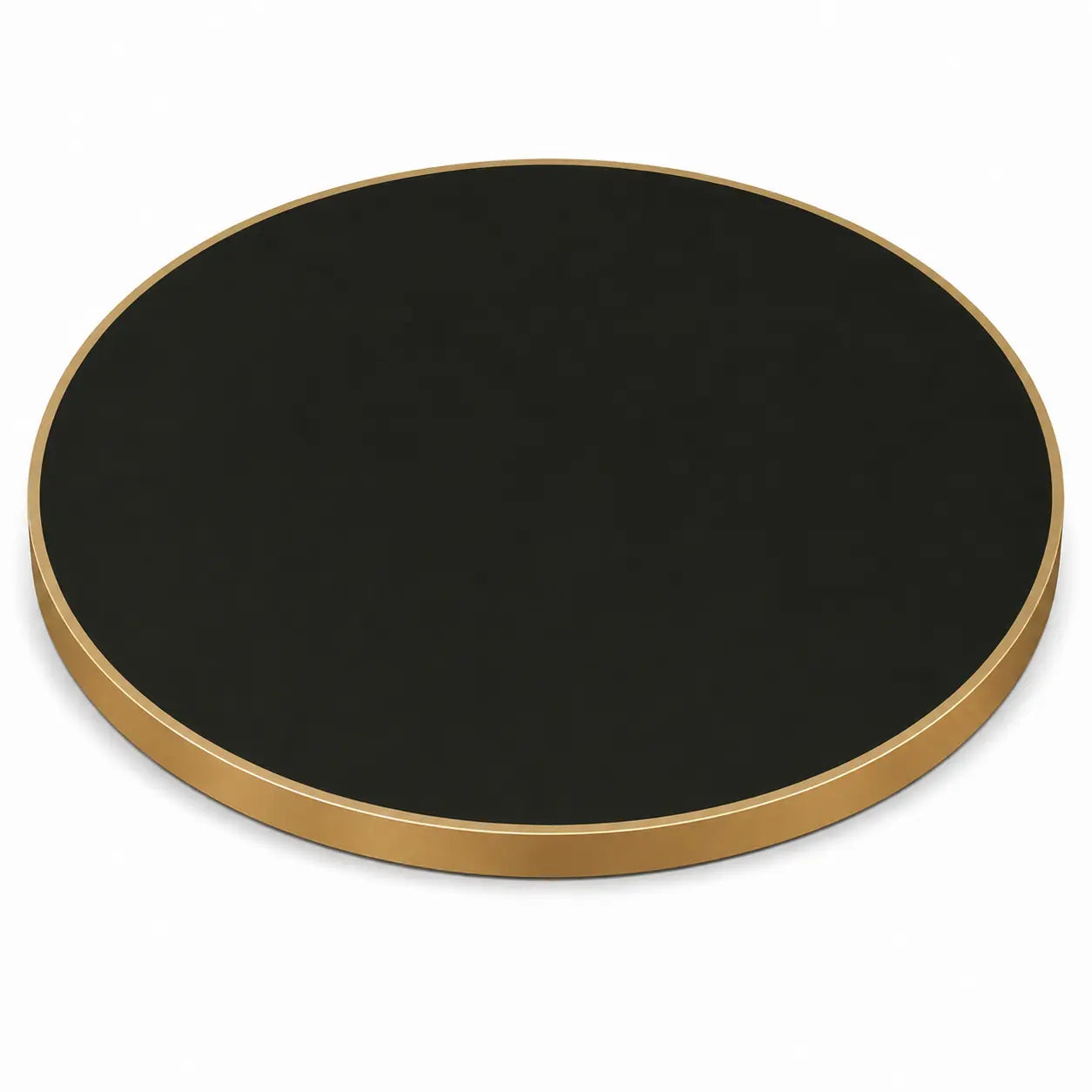 Plateau de table Capri rond – Chant laiton bakélisé