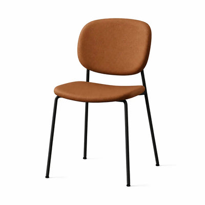 Chaise Peace — chaise de brasserie métal et tissu, coloris Cuoio