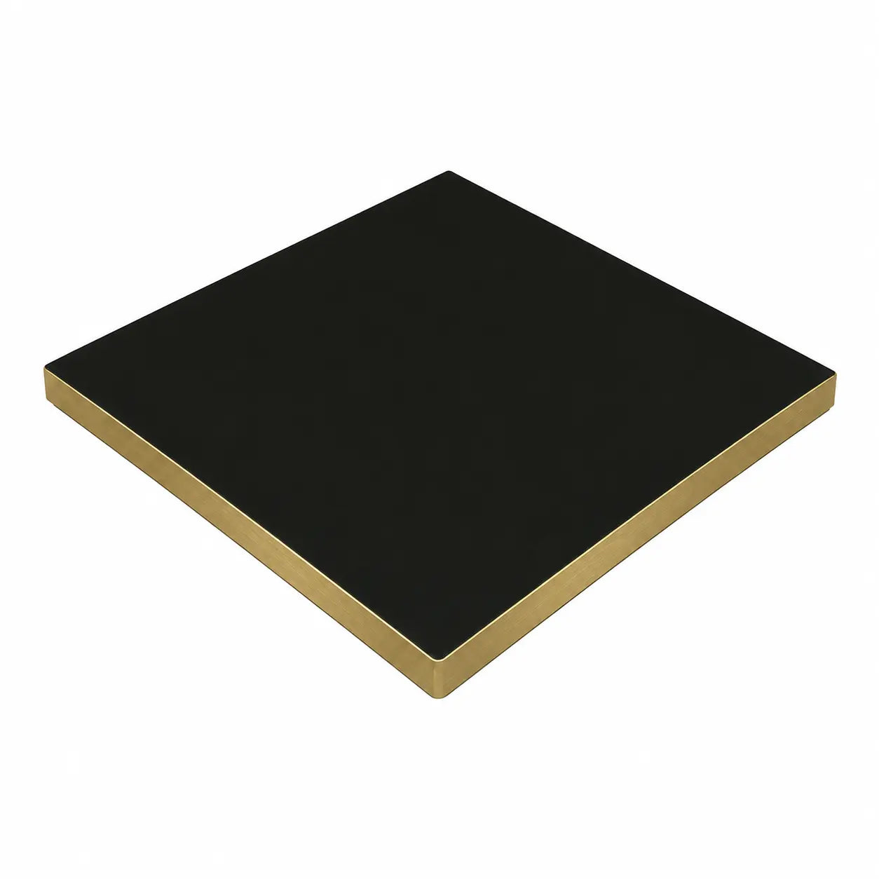 Plateau de table Capri carré – Chant PVC effet laiton