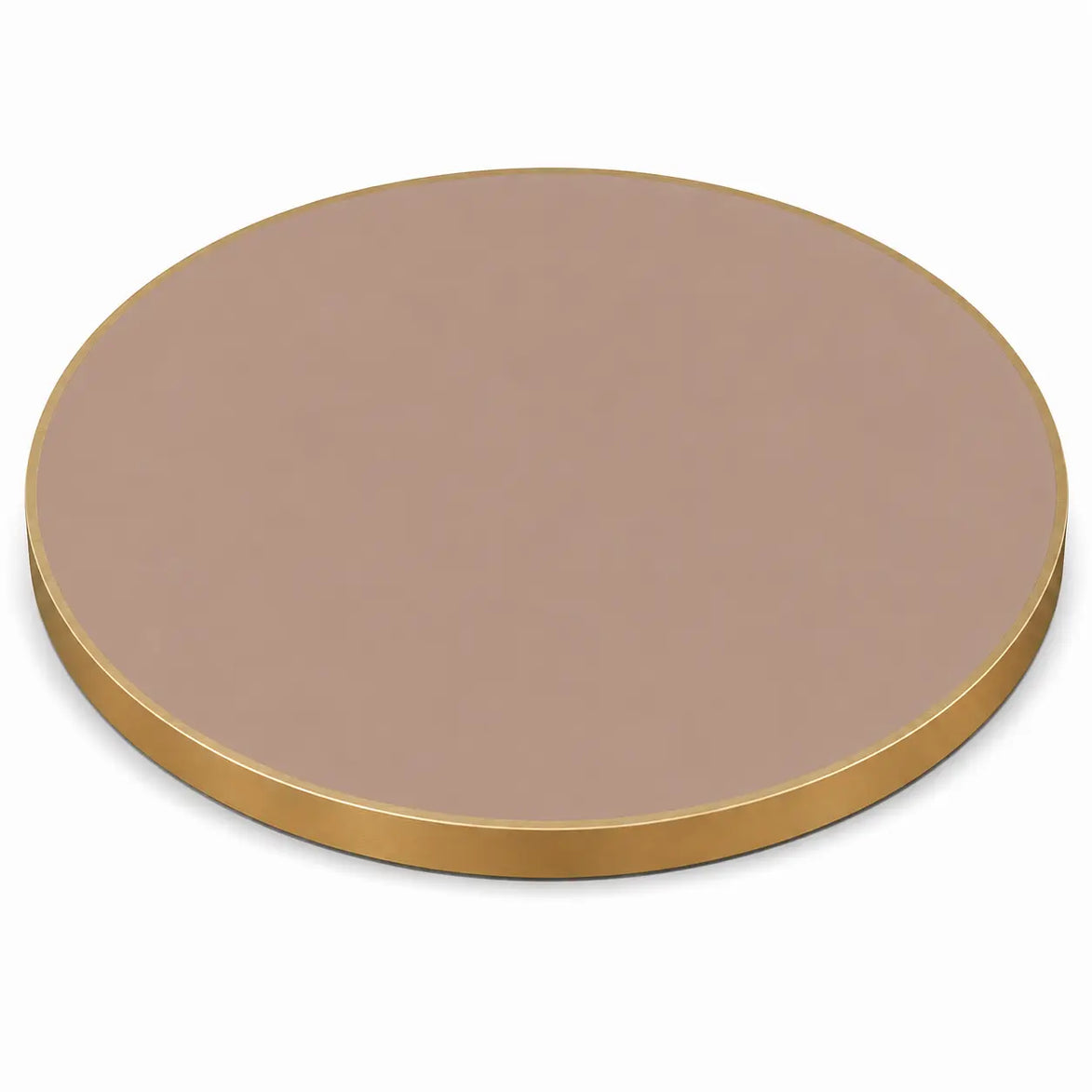 Plateau de table Capri rond – Chant laiton bakélisé