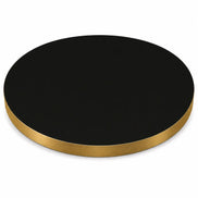 Plateau de table Capri rond – Chant PVC effet laiton