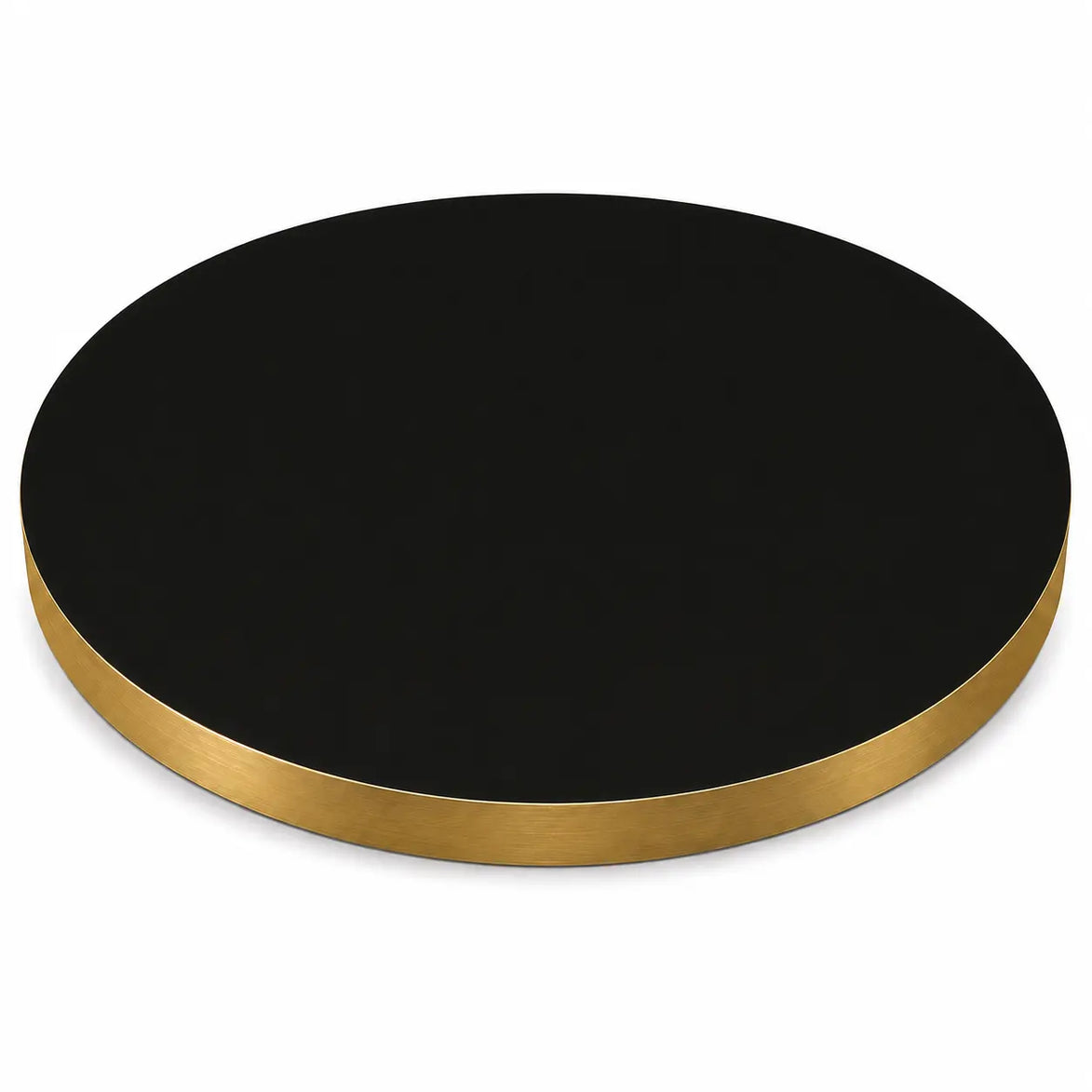 Plateau de table Capri rond – Chant PVC effet laiton