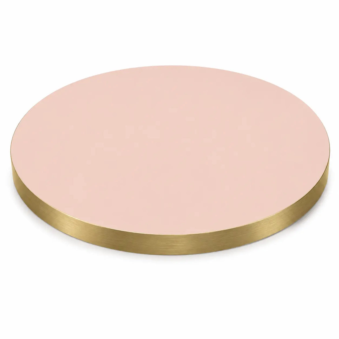 Plateau de table Capri rond – Chant PVC effet laiton