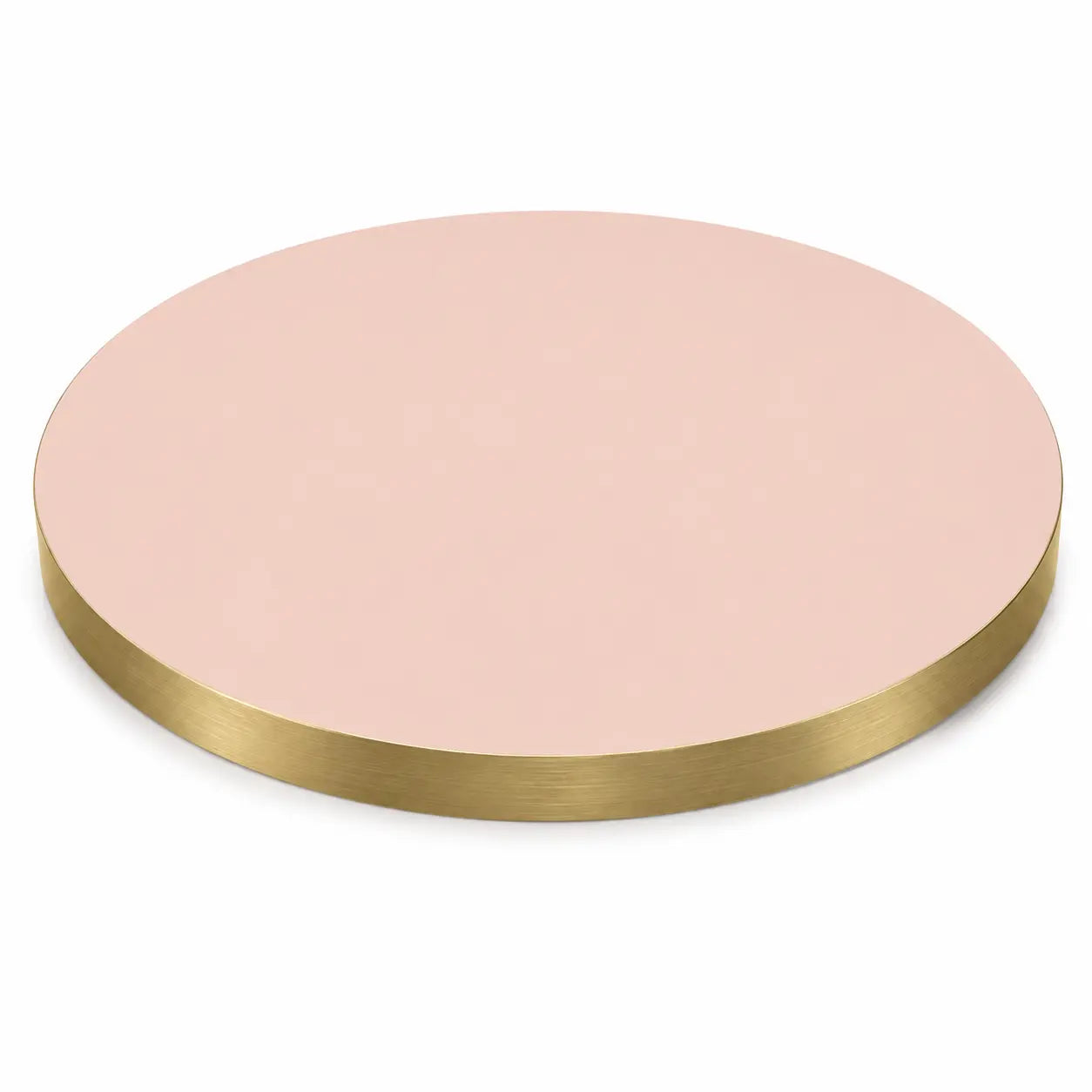 Plateau de table Capri rond – Chant PVC effet laiton