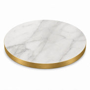 Plateau de table Capri rond – Chant PVC effet laiton