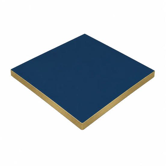 Plateau de table Capri carré – Chant PVC effet laiton