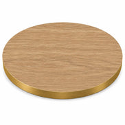 Plateau de table Capri rond – Chant PVC effet laiton