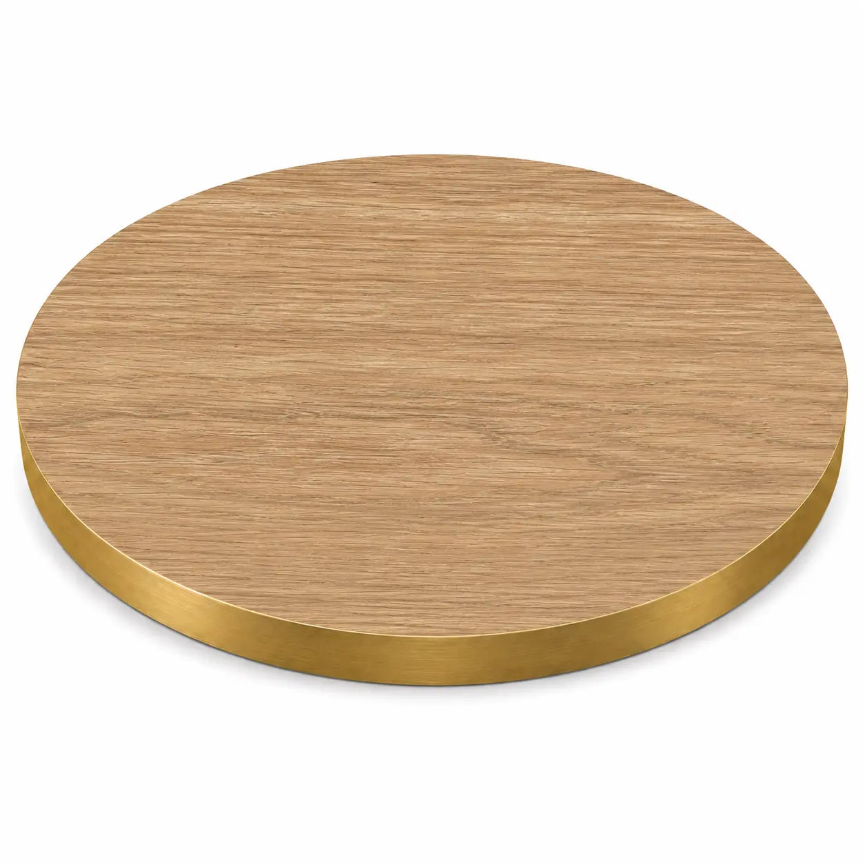 Plateau de table Capri rond – Chant PVC effet laiton