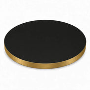 Plateau de table Capri rond – Chant PVC effet laiton