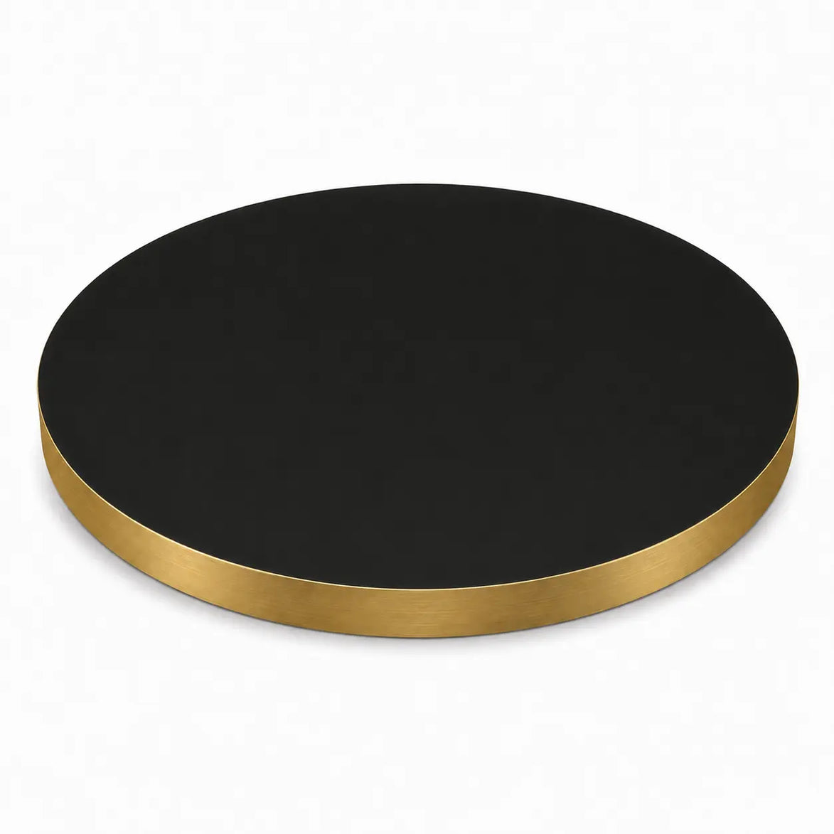 Plateau de table Capri rond – Chant PVC effet laiton