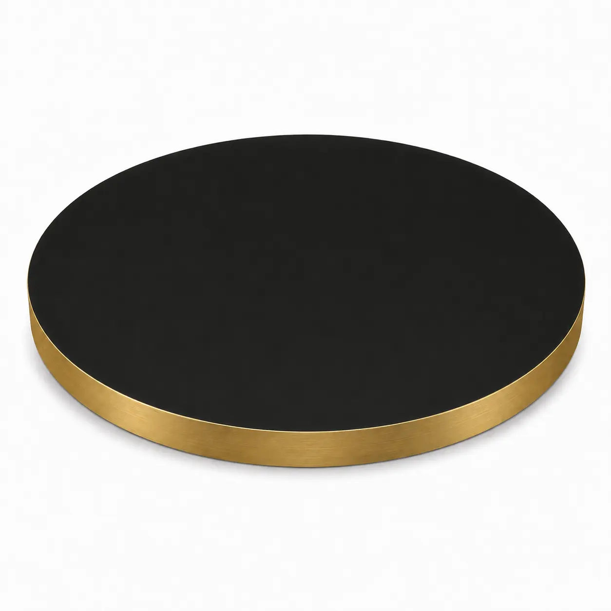 Plateau de table Capri rond – Chant PVC effet laiton