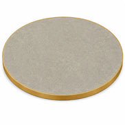 Plateau de table Capri rond – Chant laiton bakélisé