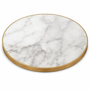 Plateau de table Capri rond – Chant laiton bakélisé