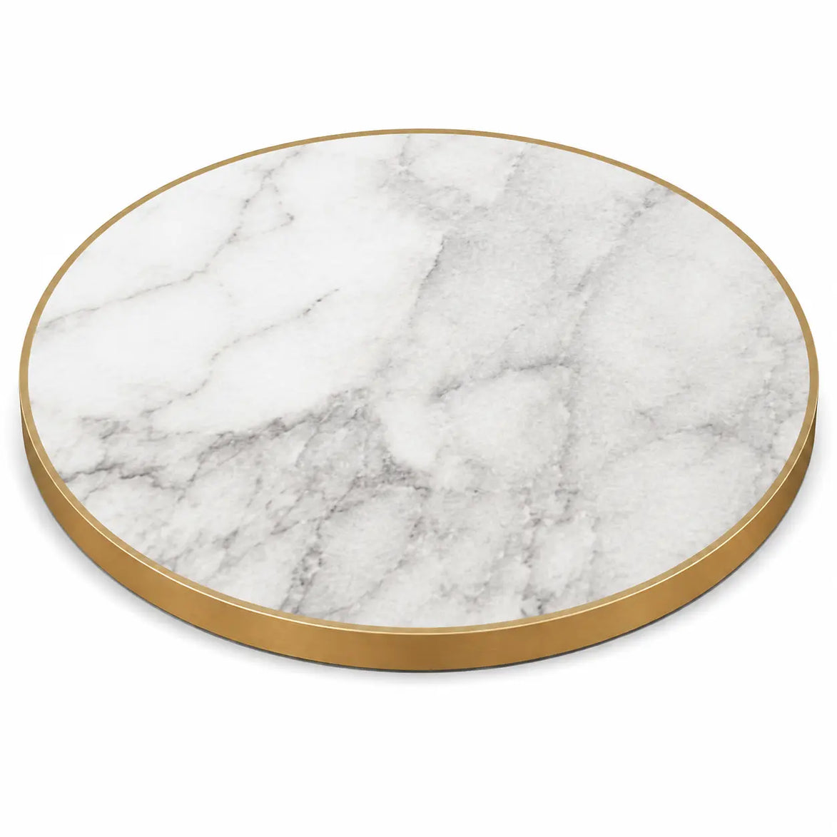 Plateau de table Capri rond – Chant laiton bakélisé