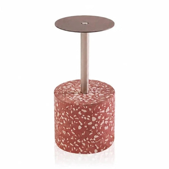 Piètement Sienna STONE X 48 cm — base béton hauteur lounge à tubes inox