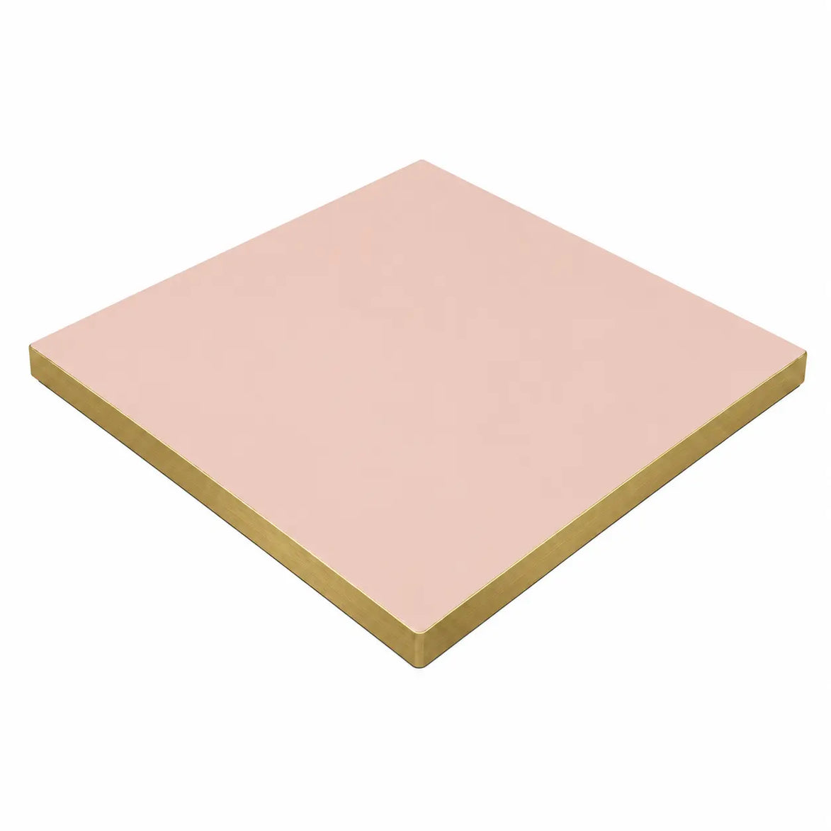 Plateau de table Capri carré – Chant PVC effet laiton
