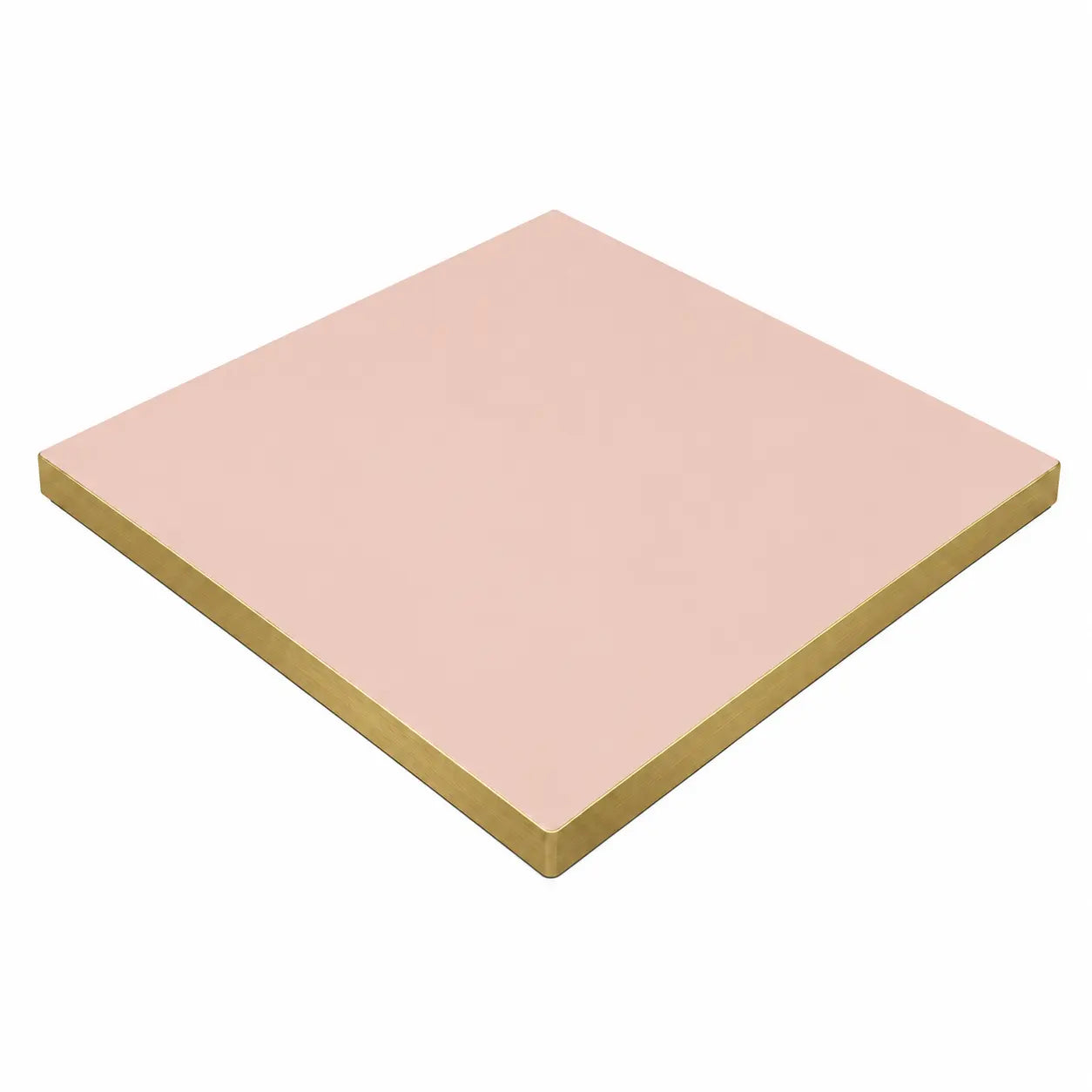Plateau de table Capri carré – Chant PVC effet laiton