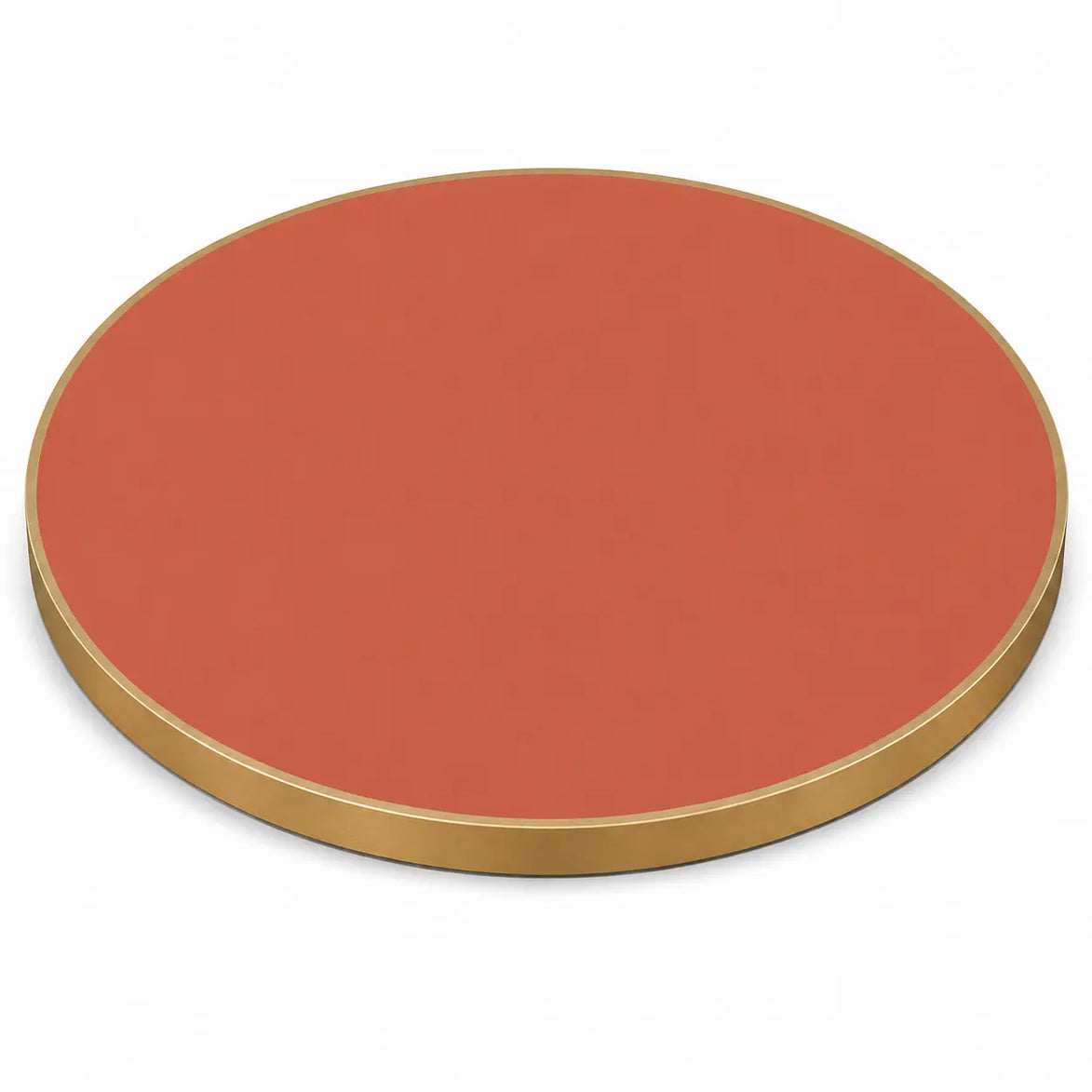 Plateau de table Capri rond – Chant laiton bakélisé