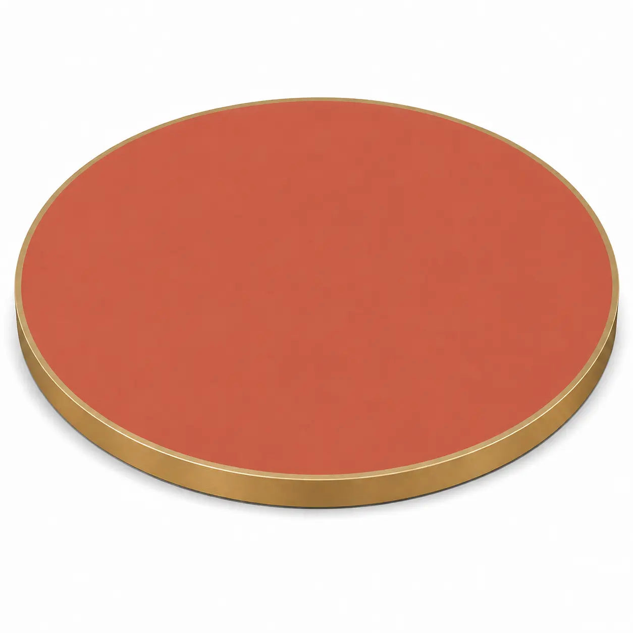 Plateau de table Capri rond – Chant laiton bakélisé