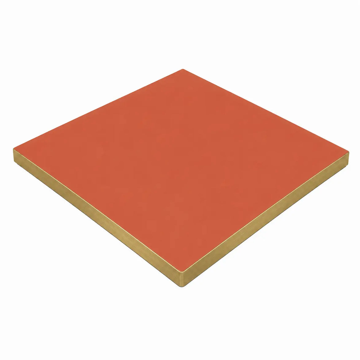Plateau de table Capri carré – Chant PVC effet laiton