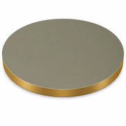 Plateau de table Capri rond – Chant PVC effet laiton