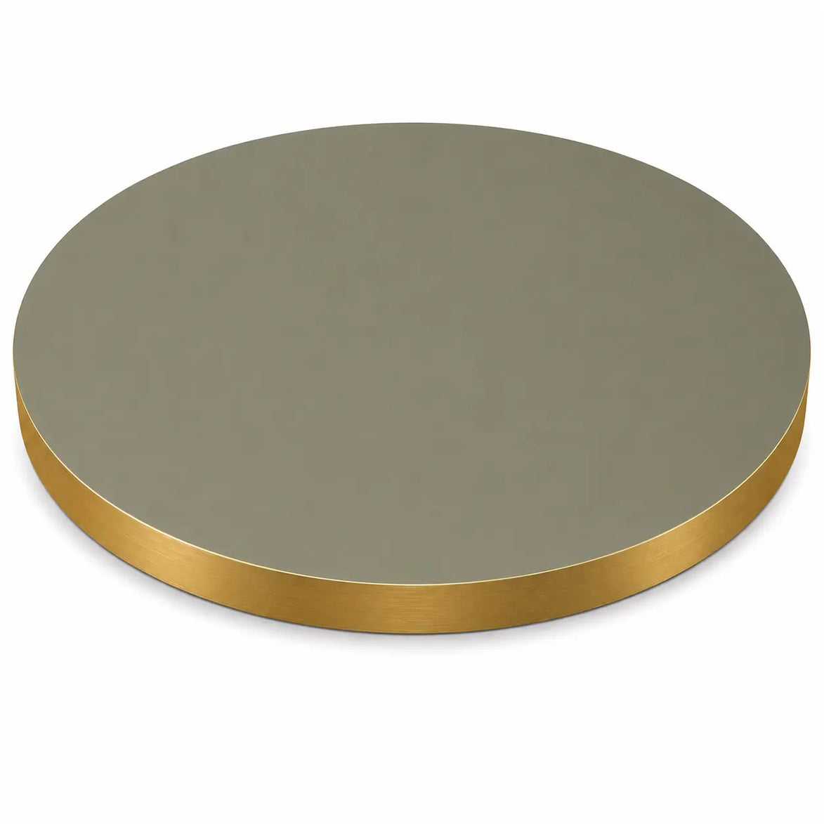 Plateau de table Capri rond – Chant PVC effet laiton