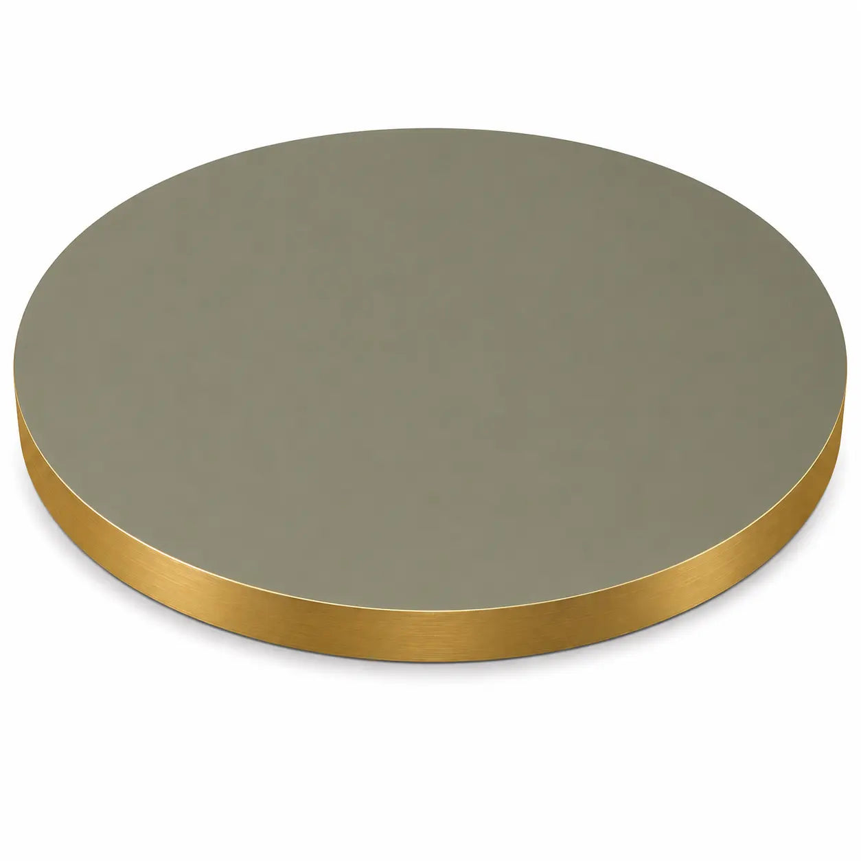 Plateau de table Capri rond – Chant PVC effet laiton