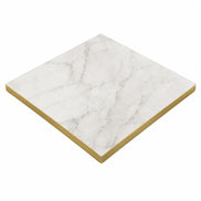 Plateau de table Capri carré – Chant PVC effet laiton