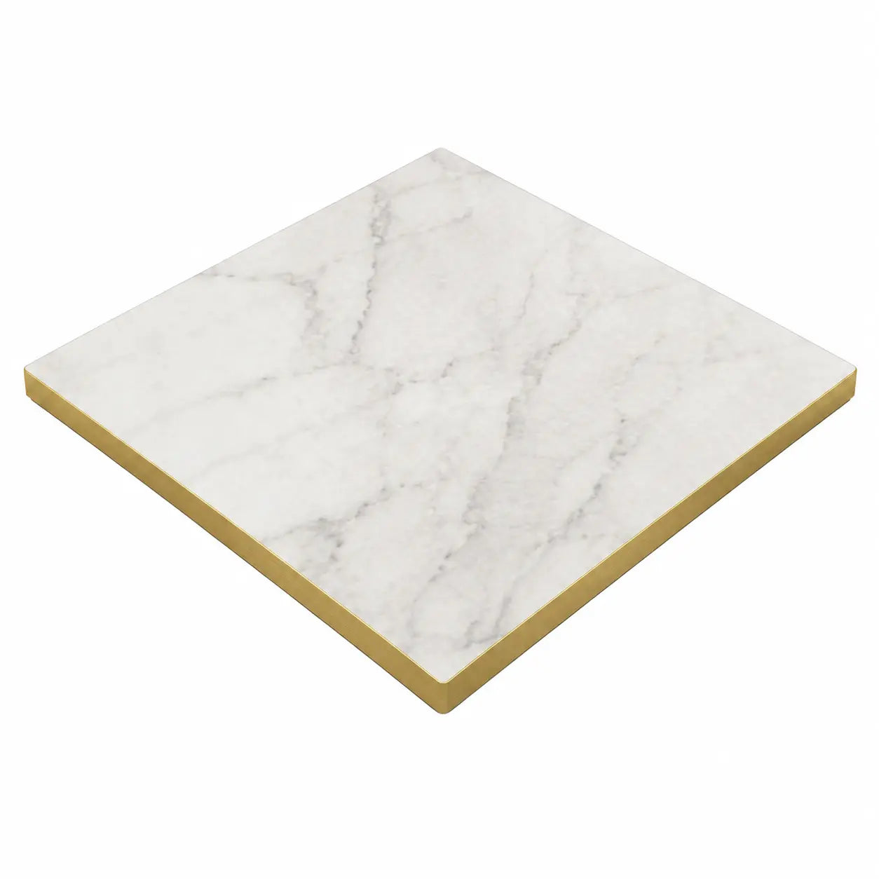 Plateau de table Capri carré – Chant PVC effet laiton