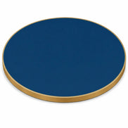 Plateau de table Capri rond – Chant laiton bakélisé