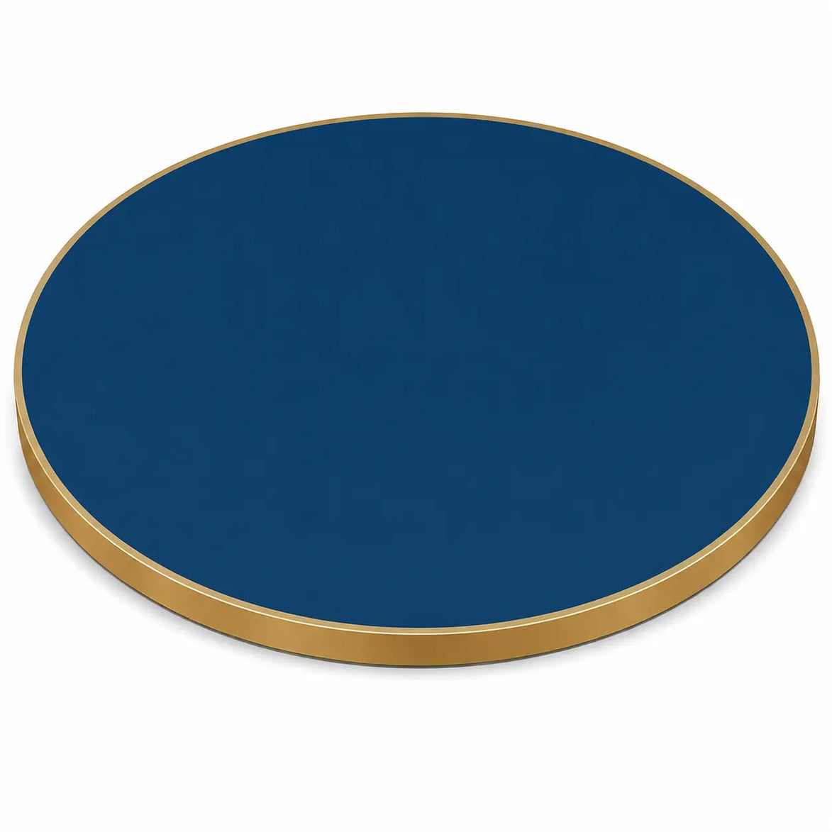 Plateau de table Capri rond – Chant laiton bakélisé