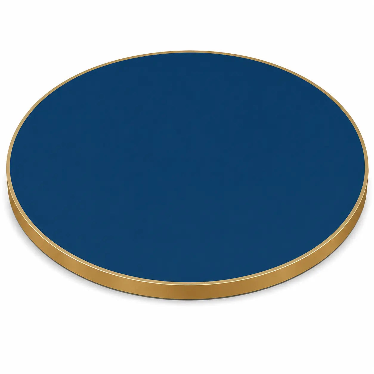 Plateau de table Capri rond – Chant laiton bakélisé