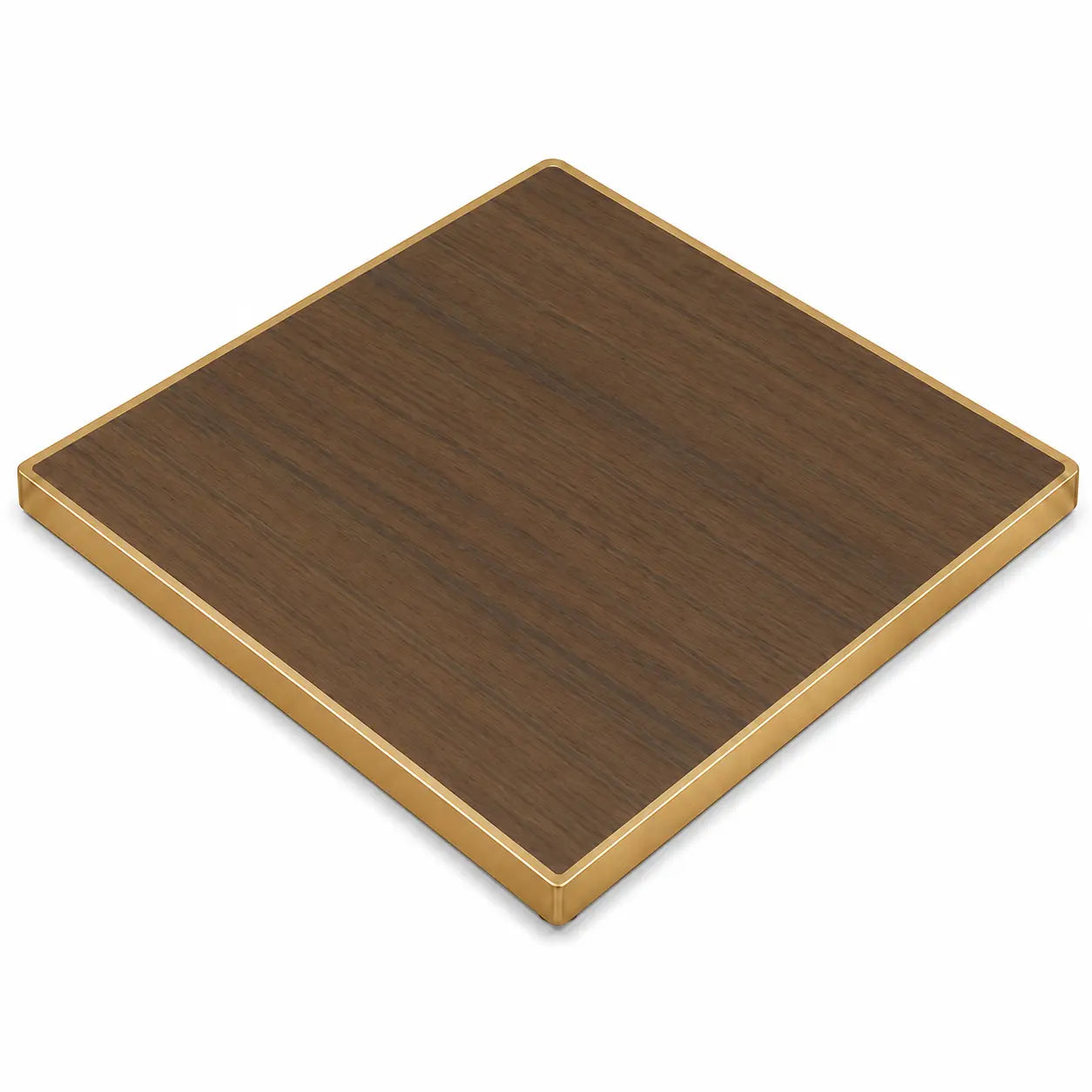 Plateau de table Capri carré – Chant laiton bakélisé