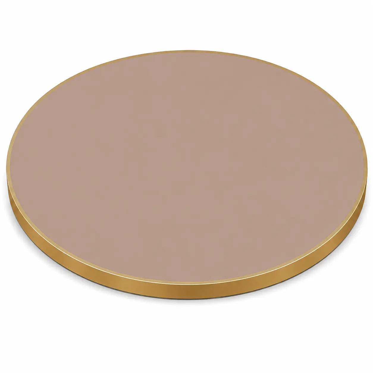 Plateau de table Capri rond – Chant laiton bakélisé