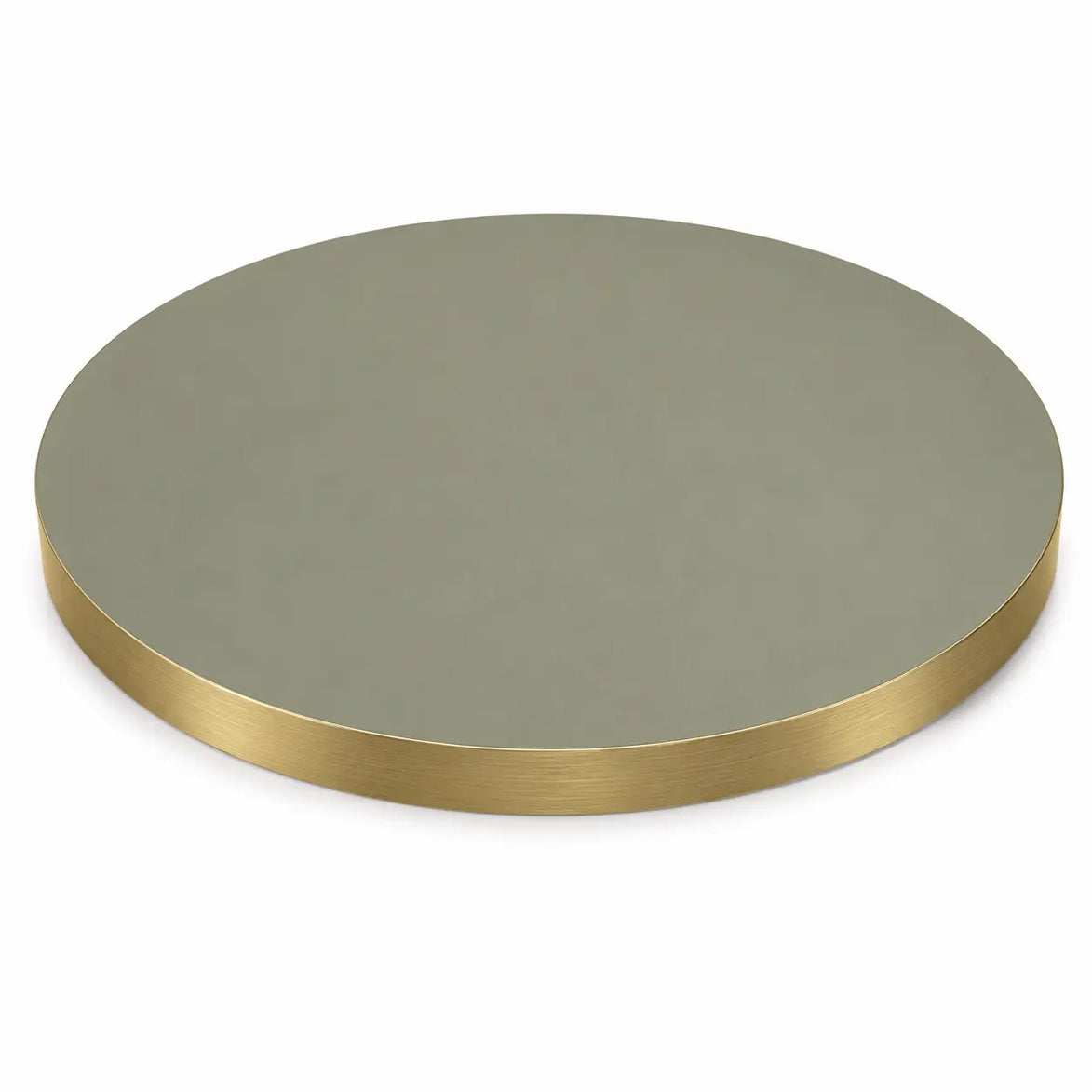 Plateau de table Capri rond – Chant PVC effet laiton