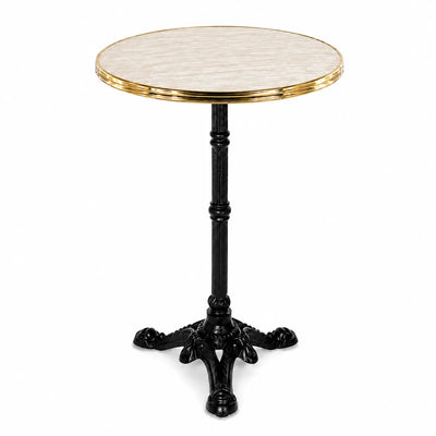 Table complète Monza - Cerclage laiton  Ø60 cm