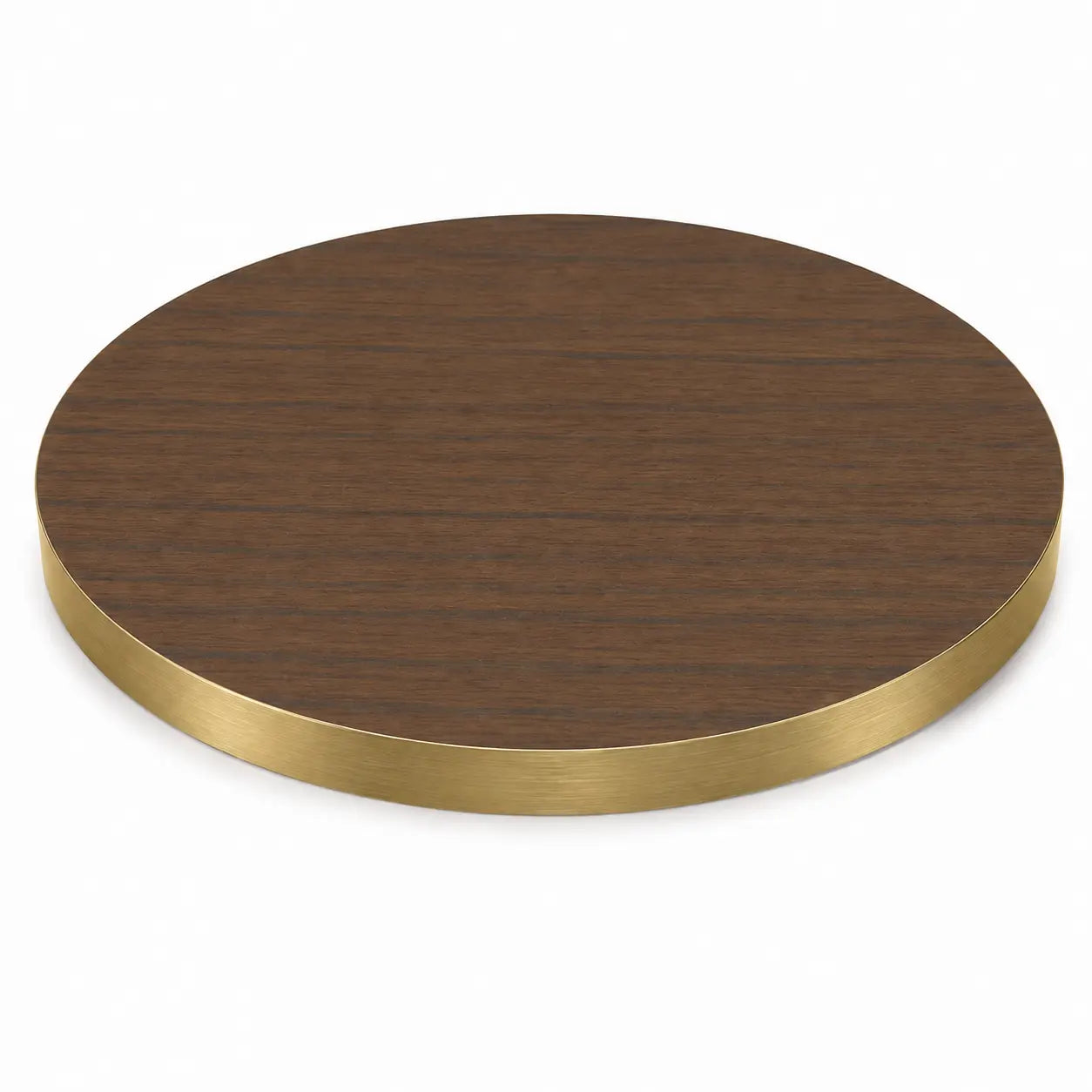 Plateau de table Capri rond – Chant PVC effet laiton