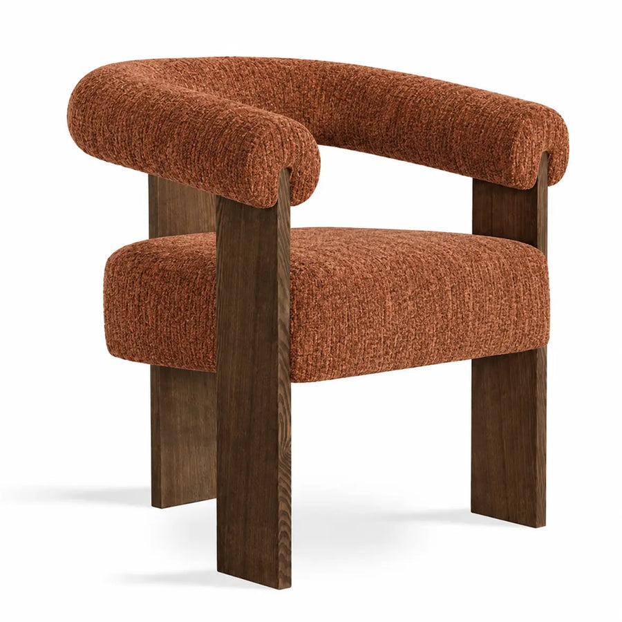 Chauffeuse Celia — chauffeuse de lobby à structure géométrique en bois massif