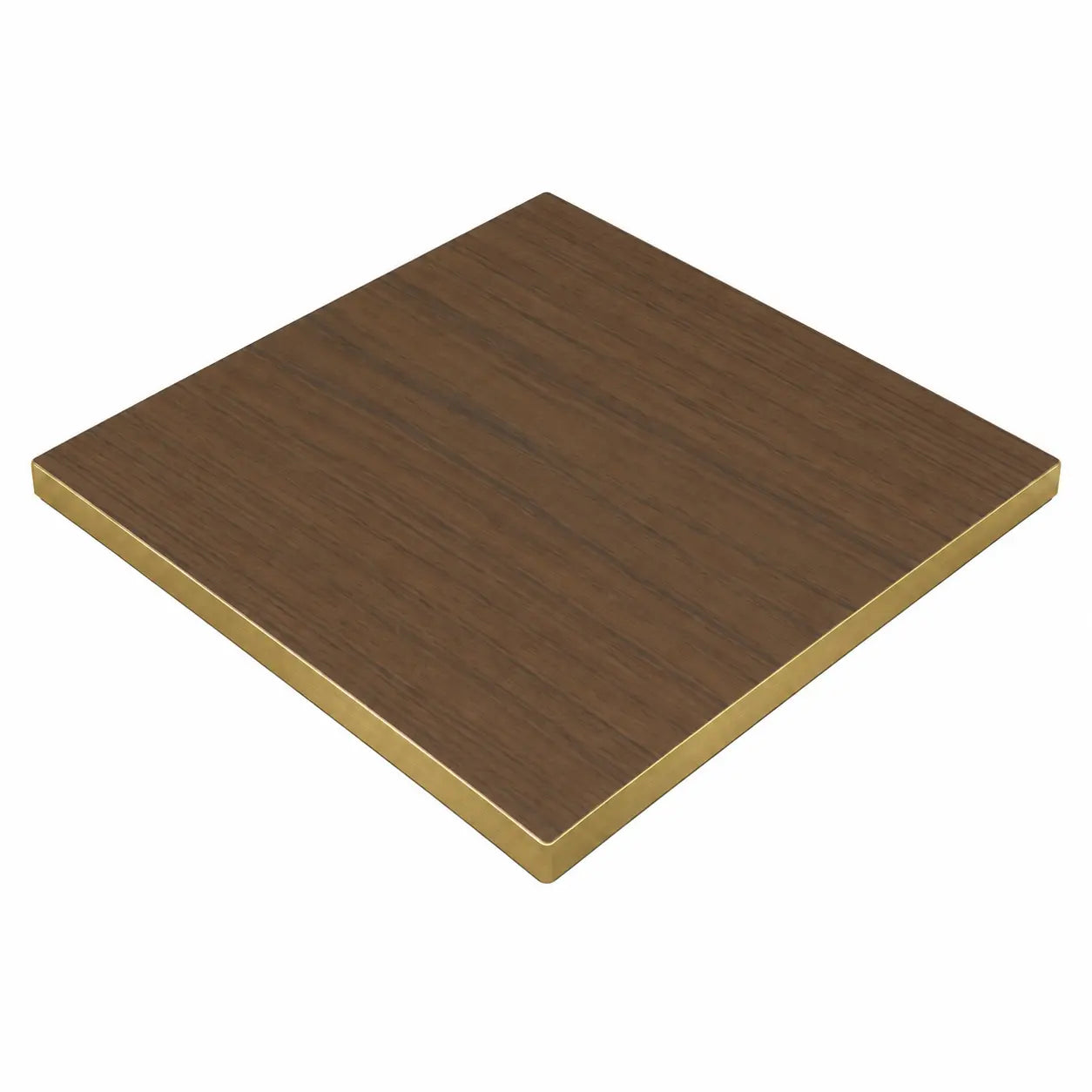 Plateau de table Capri carré – Chant PVC effet laiton