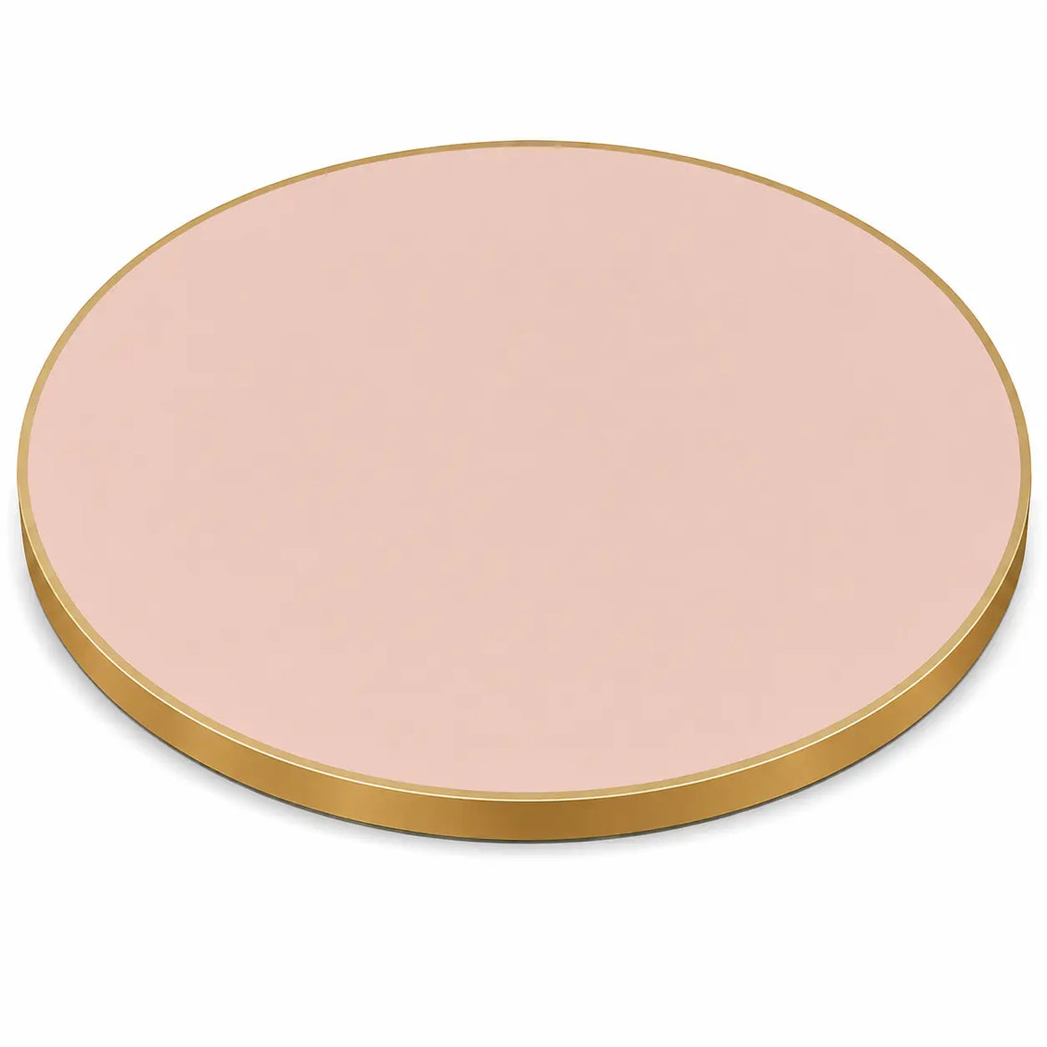 Plateau de table Capri rond – Chant laiton bakélisé