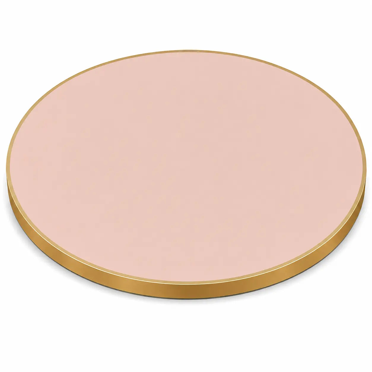 Plateau de table Capri rond – Chant laiton bakélisé